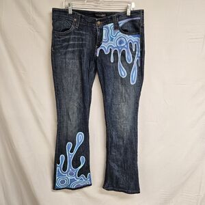 Levi's Women’s Size 15 Medium 35" X 32" Approx Genuinely Crafted Custom Painted